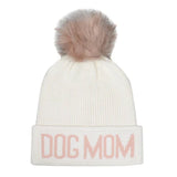 Dog Mom Knit Cap with Pompom