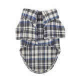 Flannel dog Shirt - Gray & Blue Plaid