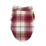 Flannel Dog Shirt - Red & White Plaid