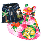 Lahaina Designer Collection - Hula Monkey Denim Harness Vest - Abigail Collection