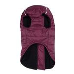 Zip-Up Dog Puffer Vest - Burgandy