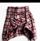 Gray, Red, & Black Plaid Flannel Belly Boxer Shorts for Dogs