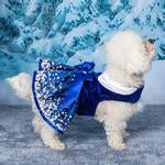 Holiday Dog Harness Dress - Snowflakes