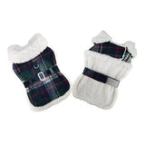 Sherpa Harness Coat Blue & Green Plaid/ matching blanket sold separately