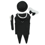 Dog Harness Tuxedo with Tails, Black