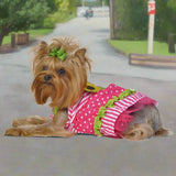 Babydoll Sunflower Dress Hot Pink