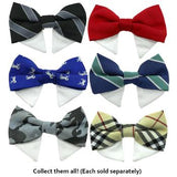 Interchangeable Black Bow Tie Collar Set