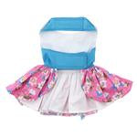 Pink and Blue Plumeria Floral Dog Dress