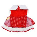 Red Polka Dot Balloon Dog Dress with Matching Leash - The Abigail Collection