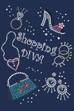 Shopping Diva's Sequined Adult T-Shirt