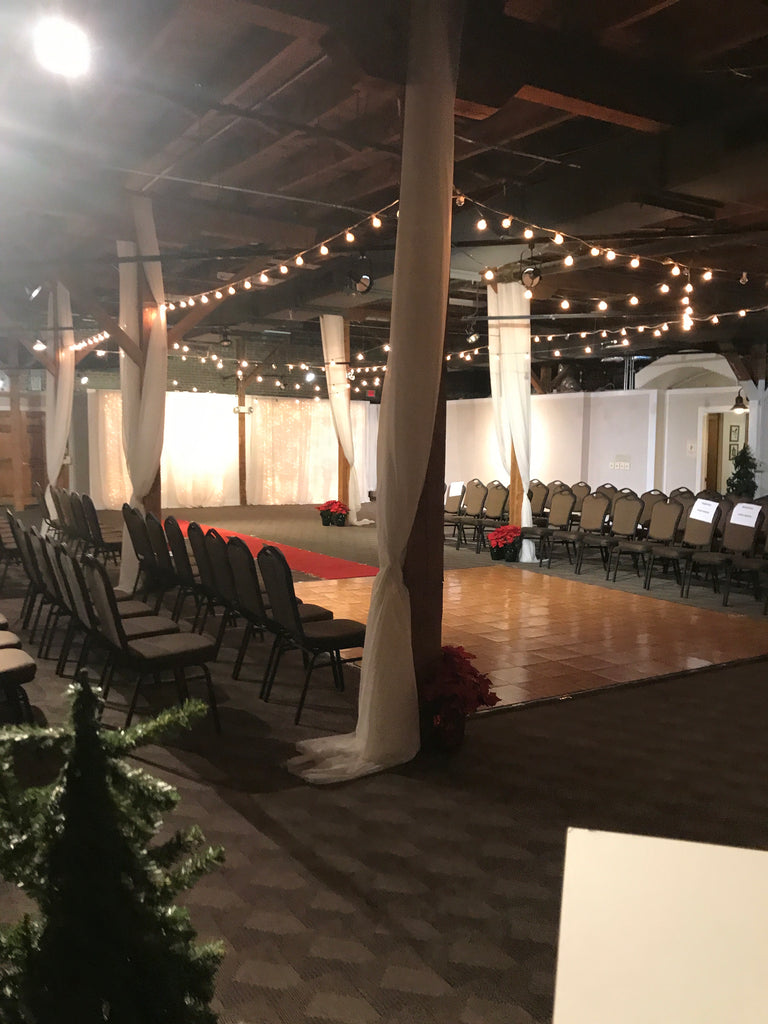 Setting up for the fashion show!