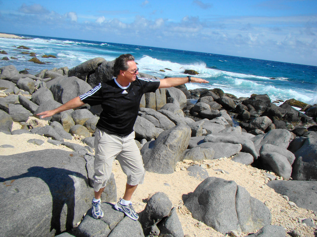 My Dad practicing his Yoga pose!
