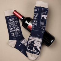Not Drinking Alone If The Dog Is Home Socks