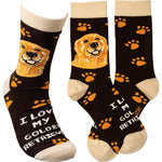 I Love My Golden Retriever Socks