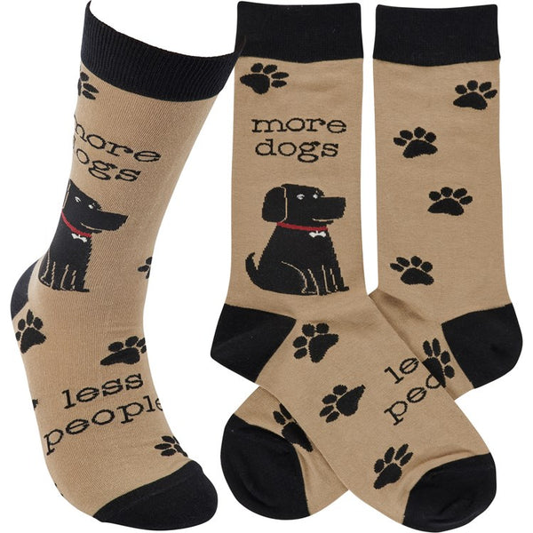 More Dogs Less People Socks