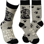 I Love My Black Lab Socks