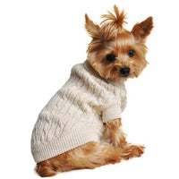 Combed Cotton Cable Knit Dog Sweater