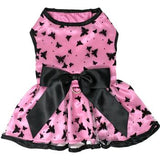 All Aflutter Pink & Black Dog Dress