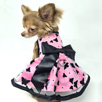 All Aflutter Pink & Black Dog Dress