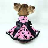 All Aflutter Pink & Black Dog Dress