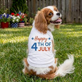 Happy 4th of July Dog Shirt - White