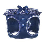 American River Choke Free Dog Harness Polka Dot Collection - Navy Blue Polka Dot