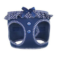 American River Choke Free Dog Harness Polka Dot Collection - Navy Blue Polka Dot