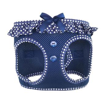 American River Choke Free Dog Harness Polka Dot Collection - Navy Blue Polka Dot