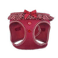 American River Choke Free Dog Harness - Polka Dot Collection - Wine Polka Dot