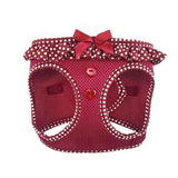 American River Choke Free Dog Harness - Polka Dot Collection - Wine Polka Dot