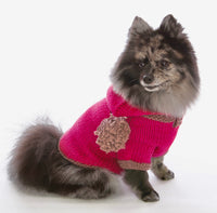 The Taylor  - Pink Knit Dog Hoodie