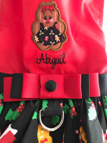 christmas dog harness dresses Polka Dot Dog Dress