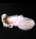Pastel Pink Tulle and Iridescent Sequin Party Dress - Size S