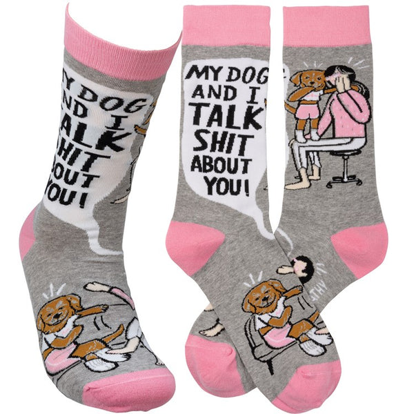 My Dog and I Talk About You Socks