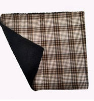Sherpea - Lined Dog Blanket - Brown & White Plaid