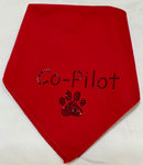 Co-Pilot Bandana RED or PINK with BLACK STUDDED BLING!!!