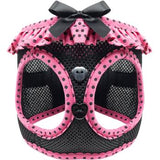 Hot Pink & Black Polka Dot Choke Free Dog Harness