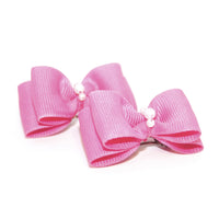 Hot Pink Dog Hair Bow Clips