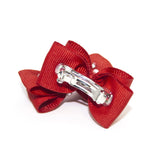 Red Dog Hair Bow Clips