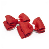 Red Dog Hair Bow Clips