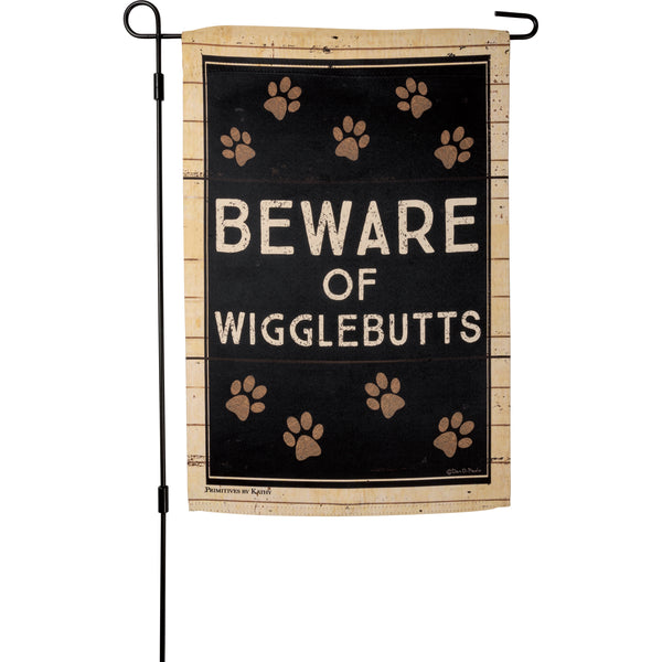 Garden Flag - Beware of Wigglebutts
