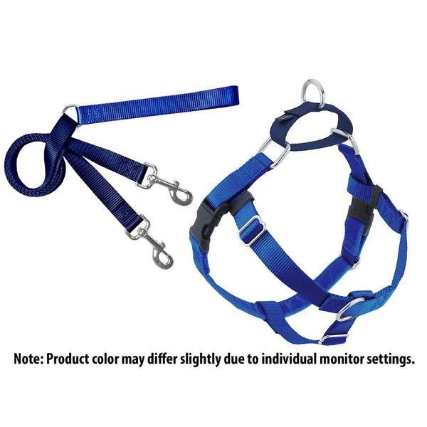 Royal Blue Freedom No-Pull Dog Harness w/ Leash