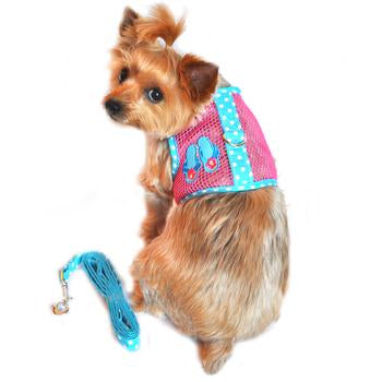 Cool Mesh Dog Harness Under the Sea Collection - Pink & Blue Flip Flop