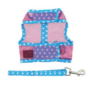 Cool Mesh Dog Harness Under the Sea Collection Pink Blue Flip
