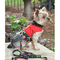 Gingerbread Fabric Harness with Matching Leash