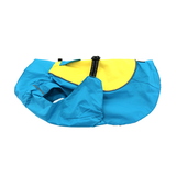 Doggie Raincoat Body Wrap - Blue and Yellow
